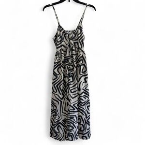 Sincerely Jules Black and White Abstract Maxi Dress